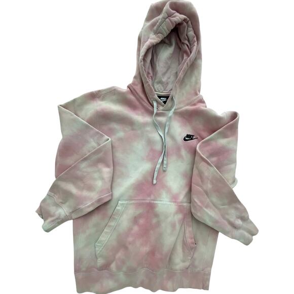 Womens NIKE Pink Tye Dye Hoodie Size Small - Picture 1 of 5